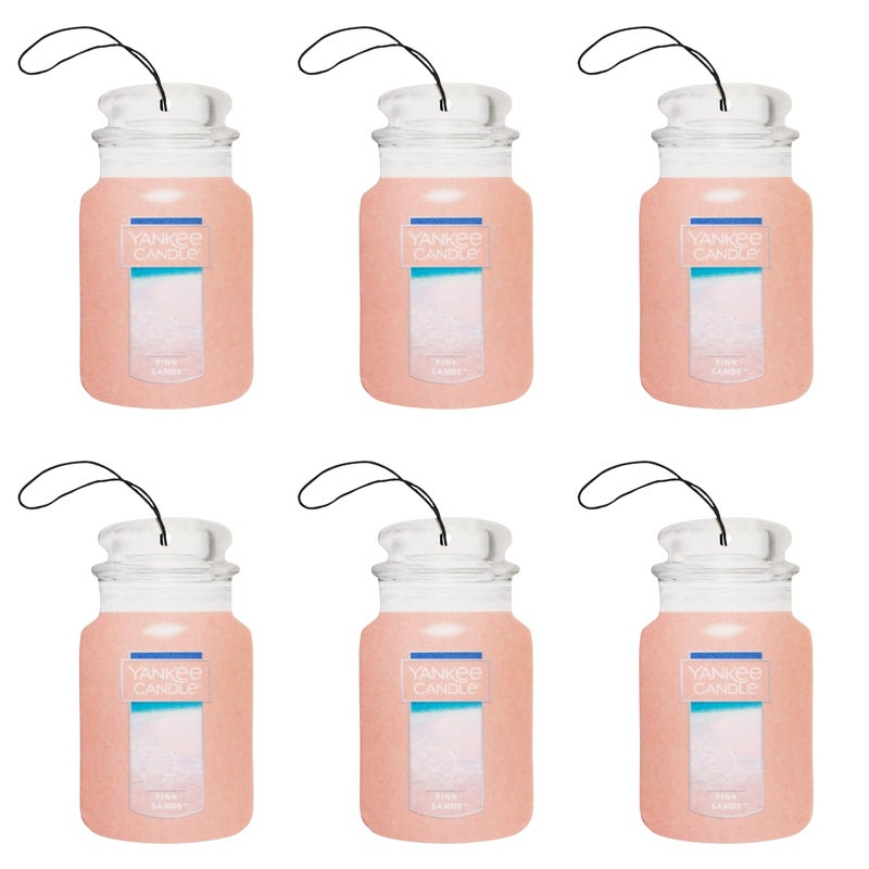 Yankee Candle Paper Car Jar, Pink Sands (Pack of 6) - Image 1